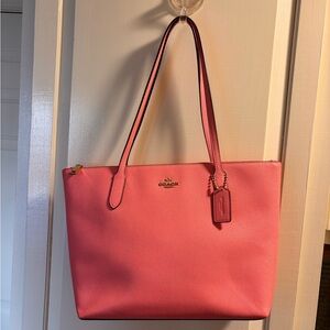 Coach Coral Pink Tote Bag